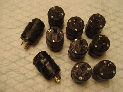 3-prong leviton male electrical plugs for sale