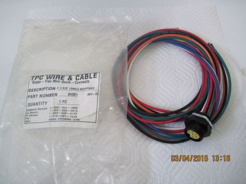 TPC Wire &amp; Cable 84561 Female Receptacle &amp; Harness - NOS