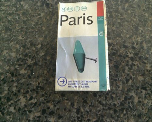 Cute mini Paris map VINTAGWE FROM AIRPLANE  GREAT CONDITION