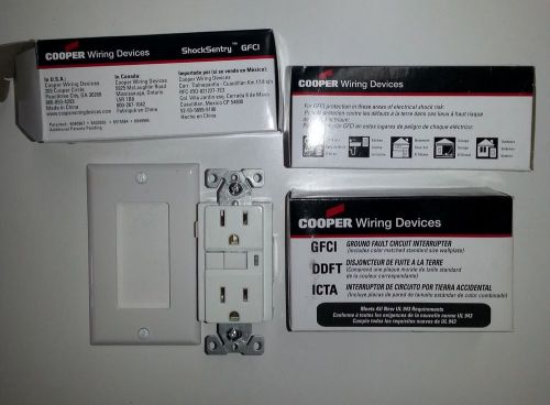Cooper VGF15W GFCI Electrical Duplex Receptacle Outlets, Lot of 3 each