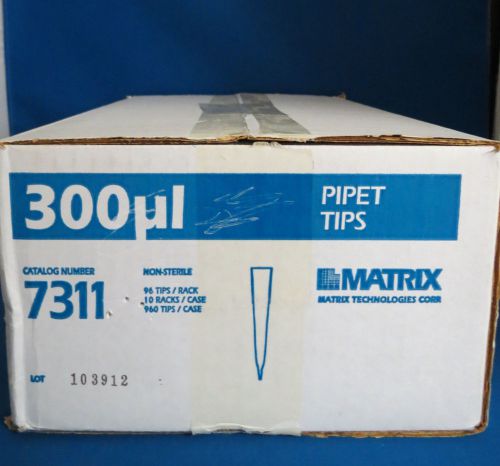 10 Racks Matrix 300 uL Pipet Tips Catalog # 7311 Qty 960 Pipette