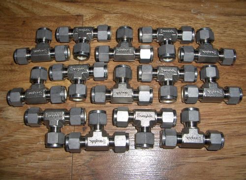 (14) NEW Swagelok Stainless Steel Union Tee Tube Fittings SS-600-3