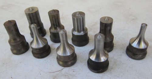 Lot of 9 Punches - 1-1/5&#034; Base Diameter - F-16 CPD