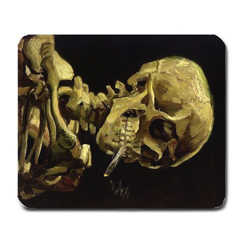 Skull By Van Gogh Mousepad Mouse Pad