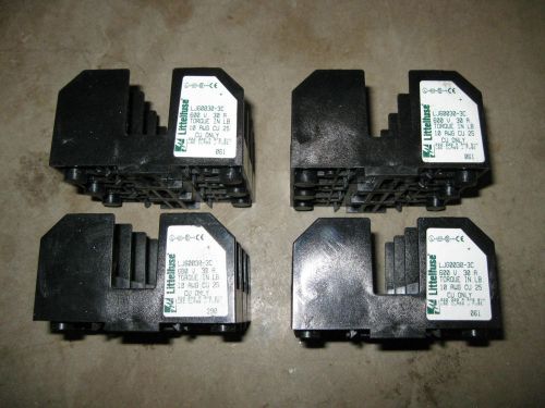Lot of 4 Littelfuse fuse blocks LJ60060-3C 30 amp