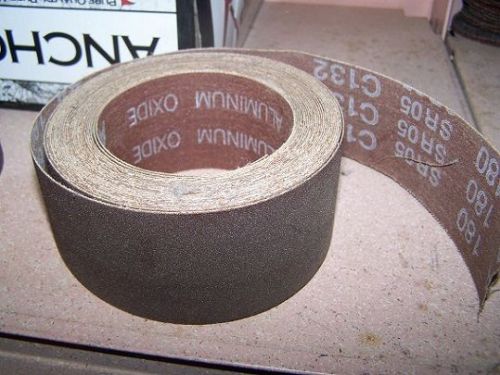 2 sand paper roll  2&#034;x 180/120g  arc norton 3m carborundum