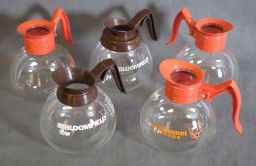 LOT GLASS COFFEE DECANTER pot carafe Bloomfield Paramount decaf regular brewed
