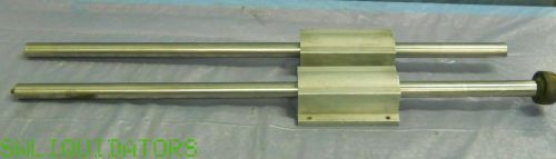 TWO linear rails 23.5&#034; long 3/4&#034; dia. with pillow block bearings THOMSON TWN 12