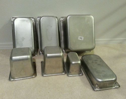 7x Stainless Steel Steam Table Pan commercial Restaurant Food Trays vollrath