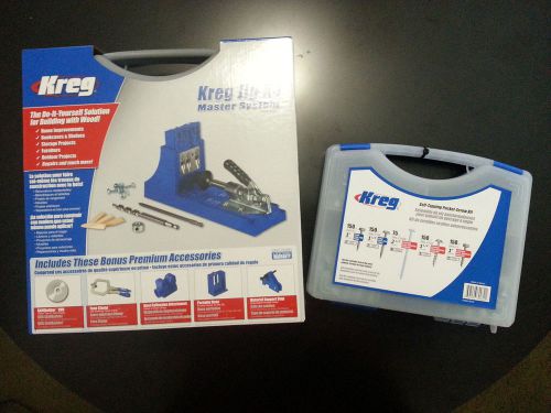 Kreg k4ms pocket hole jig master system + self tapping pocket screw kit, sk03 for sale
