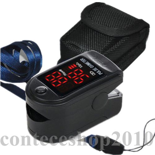 CONTEC Promotion! CE/FDA LED Fingertip oxygen pulse oximeter CMS50DL, black