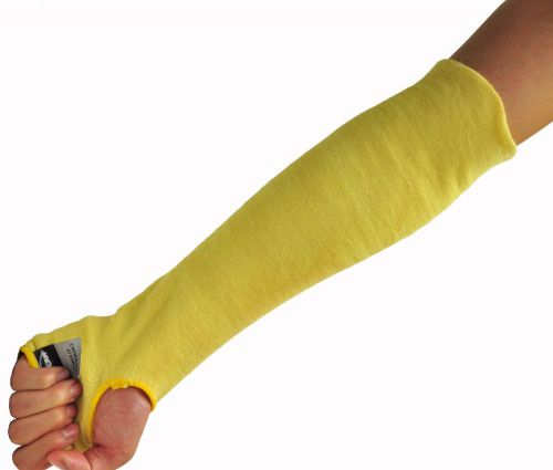 G &amp; f 58123-1 kevlar 18&#039; knit sleeve with thumb slot, yellow, sold by 1 piece for sale