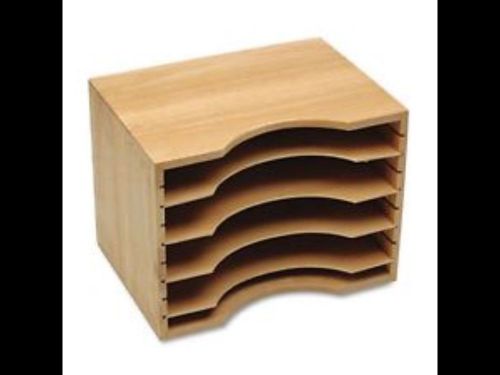 Wood Box Crate Storage Tote File Stackable 12.8&#034;x9.3&#034;x9.5&#034;, Light Oak