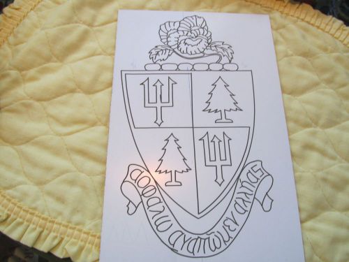 Engraving Template College Sorority Delta Delta Delta Crest - for awards/plaques