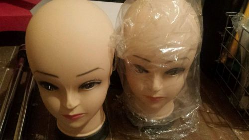 2---Mannequin heads. Very lifelike.  PAIR OF 2. Many more in stock