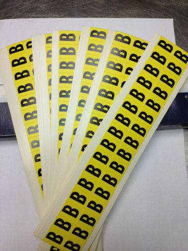 Brady 3420-B, Letter Identification Marker Card, B, 25 Sheets of 32, 4T705