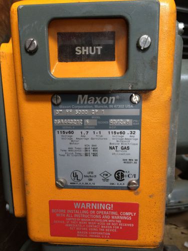 Maxon 4&#034; FF 5000 CP 1 Safety Shut-Off Valve Natural Gas Nat 4&#034; FF 5000 CP 1