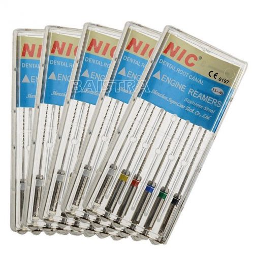 5 Boxes Dental Engine Use Stainless Steel Root Canal Reamers Files 15-40#25mm
