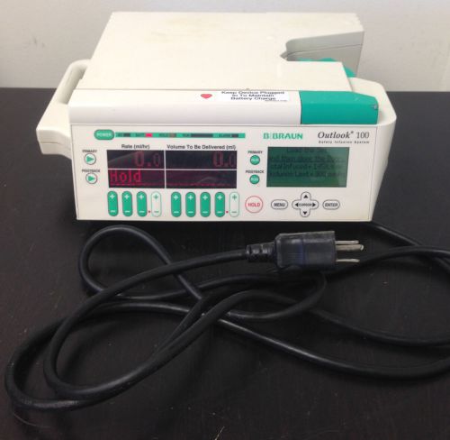 B Braun Outlook 100 Safety Infusion System IV Pump 620-100