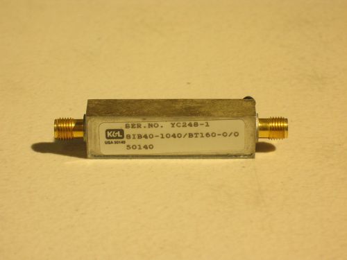 K&amp;L 8IB40-1040/BT160-0/0 Bandpass Filter CF 1040MHz BW 160MHz