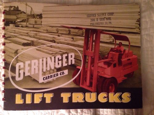 Original 1950-51 Getlinger Carrier Co Lift Trucks Catalog