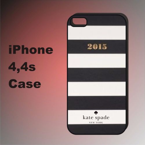Kate Spade New York NY New Custom Black Cover iPhone 4 4s Case