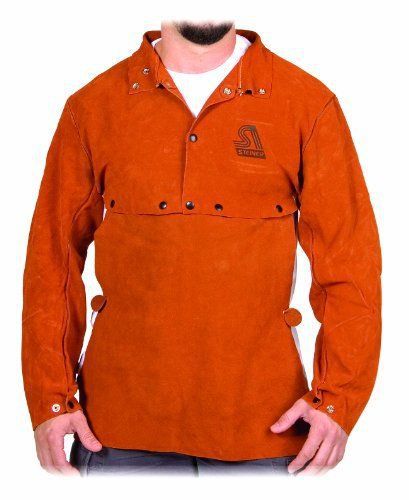 Steiner 12122 cape sleeve with 14-inch bib  domestic brown split cowhide  large for sale