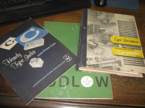 Letterpress Type Book and catalogs (LOT)