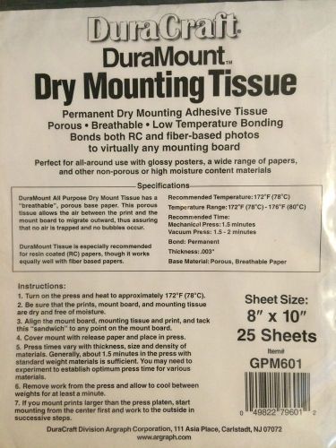 dry mounting tissue