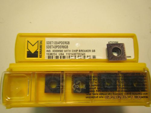 Kennametal carbide milling inserts sdet43pder8gb kc520m qty 55- free shipping for sale