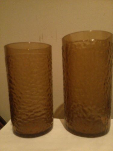 8 Amber commercial plastic restaurant glasses