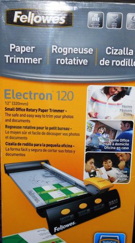Fellowes electron 120 #54104~rotary paper trimmer 12&#034; cut up to 10 sheets~boxed for sale