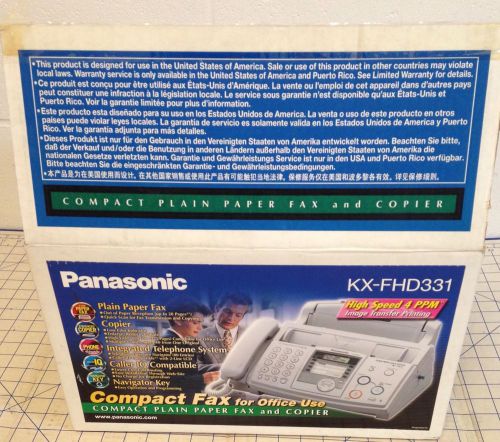Panasonic KX - FHD331 Compact Plain Paper Fax &amp; Copier