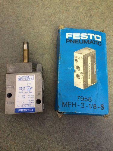 Nib festo mfh-3-1/8-s 7958 pneumatic solenoid valve for sale