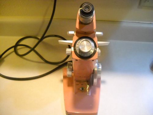 Vintage Bausch &amp; Lomb Coral Color Lensometer,(Vertometer). Optometry Bulb WORKS!