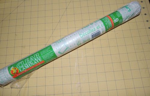 Duck Brand Clear Laminate Roll, Peel and Stick, Removable, Repositionable 8 yds