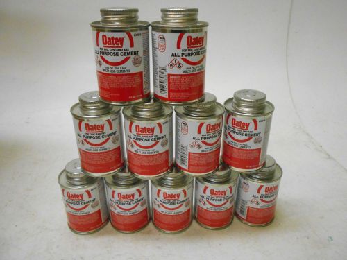 Eleven 4 Ounce Cans Oatey All Purpose CPVC, PVC, ABS Cement #30818