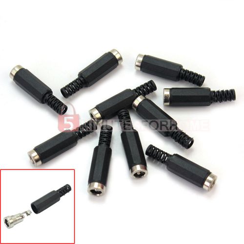 10 pcs 2.1x5.5mm female jack dc power connect adapter connector metal+plastic for sale