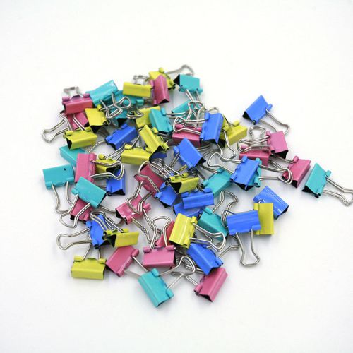 Mini 60 Assorted Office Organize Metal Binder Grip Clips 15mm Notes Letter MY .D