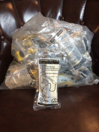NEW! LOT OF 34 !!! P/N: 9022 YELLOW DISPOSABLE ANTI STATIC WRIST STRAP