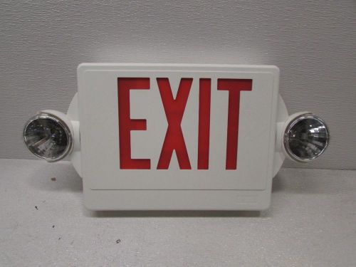 Lithonia Lighting Quick Mount Combo White Housing W Red Letters Exit Sign 142AN9