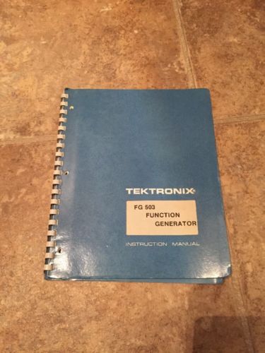 TEKTRONIX FG503 Function Generator Instruction Manual w/ Schematics.