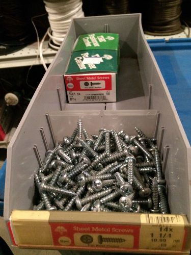 Lot of 100 pan head phillips sheet metal screws 14 x 1 1/4&#034; for sale