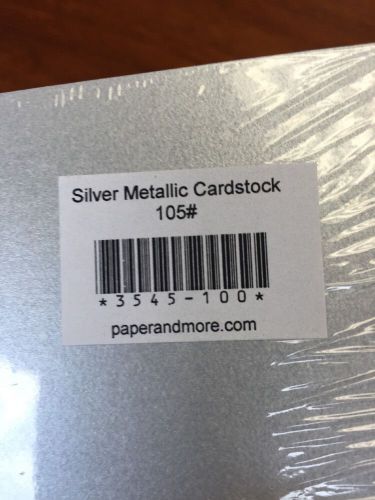 Silver Metallic 105# Card Stock (100 Sheets) 8 1/2 X 11