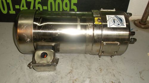 STERLING MOD# S10014PCI 1 HP MOTOR, 1730 RPM, STAINLESS W/ BRAKE/ CLUTCH, USED
