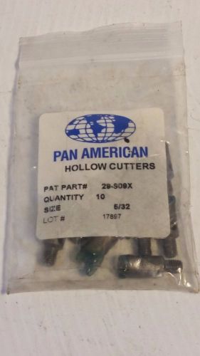 Pan American 29-909X Hollow Cutters 5/32&#034; QTY: 10/bag