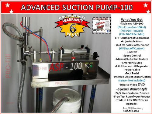 Liquid Gel &amp; Shampoo Filling Machine/ Piston Filler Advanced Suction Pump-100
