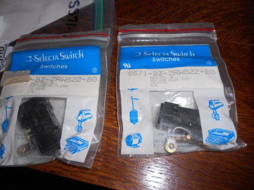 2 Selecta Switches SS71-BZ-2RW822-BG Roller Lever  15a 125v