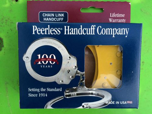 Peerless pr-4712y yellow epp finish 750c chain link colored handcuffs made in us for sale
