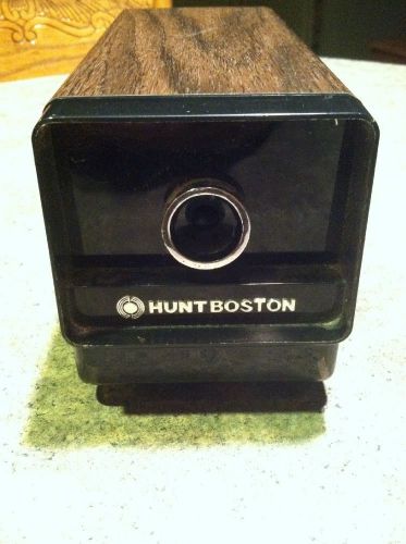 Nice Hunt Boston Electric Pencil Sharpener Model 17 - Wood Grain Finish